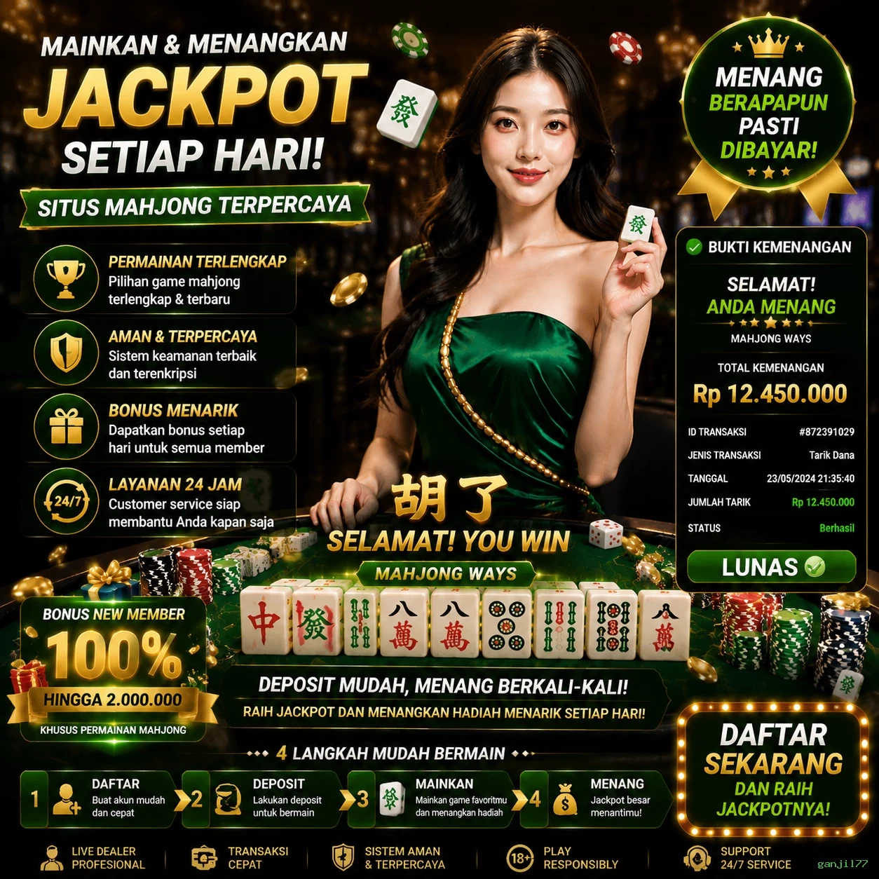 Cara Mendaftar dan Verifikasi Akun di ganjil77